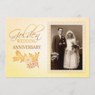 fancy 50e anniversaire mariage invitations