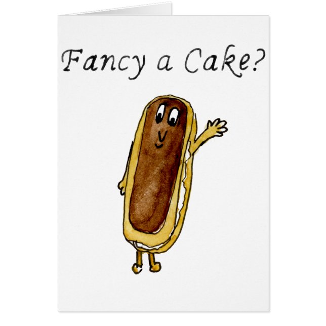 Fancy a Cake Funky Chocolate Eclair Quirky Art (Devant)