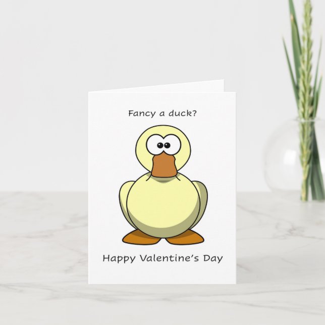 Fancy a duck?, Happy Valentine's Day Card (Front)
