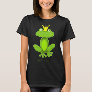 Fancy A Kiss Frog Prince Cartoon Valentiness Day T T-Shirt
