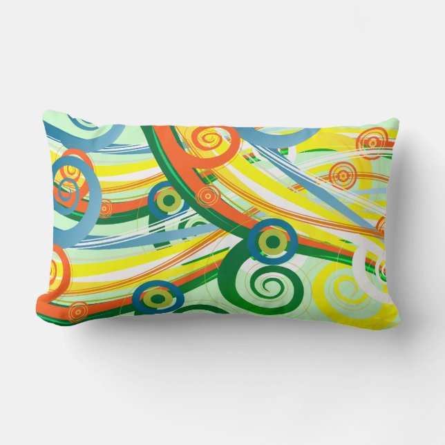Fancy accent urban art pillow (Front)