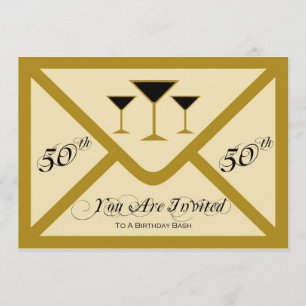 Fancy and Fun 50th Birthday Party Invitation