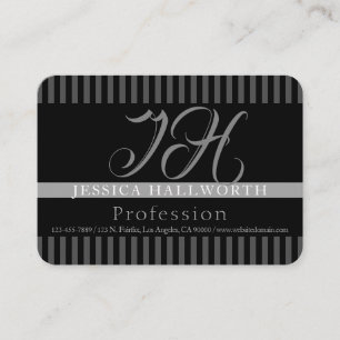 Fancy Appearance   Elegantly Monogrammed Business Card