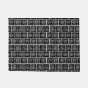 Fancy Artistic Snowflake Pattern Christmas Holiday Doormat
