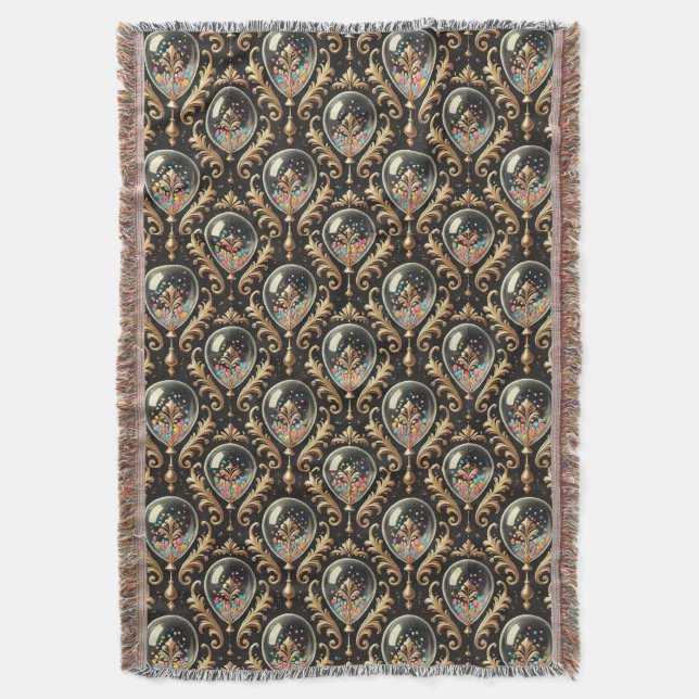 Fancy Balloons Throw Blanket (Front Vertical)