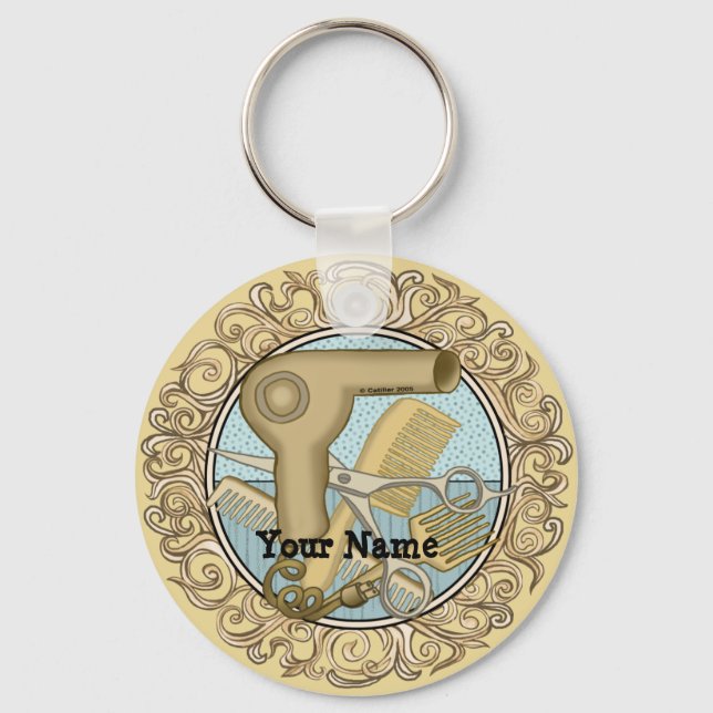 Fancy Beautician   Keychain (Front)