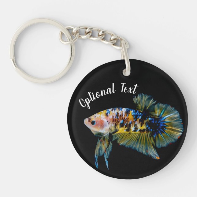 Fancy Betta Fighting Fish Keychain (Front)