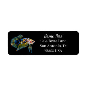 Fancy Betta Fighting Fish Return Address