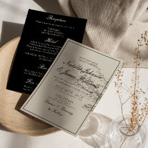 Fancy Black And White Old Money All In One Wedding