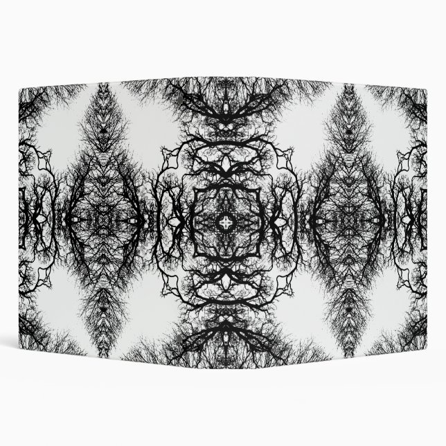 Fancy Black and White Pattern Binder (Background)