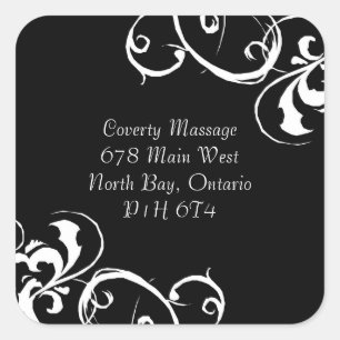 Fancy Black & White Stickers