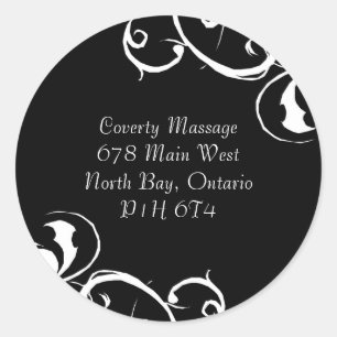 Fancy Black & White Stickers -  CO