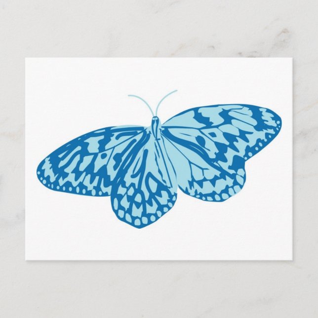 Fancy Blue Butterfly Postcard (Front)
