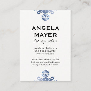 Fancy Blue Elements Business Card
