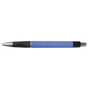 Fancy Blue Spiral Pen