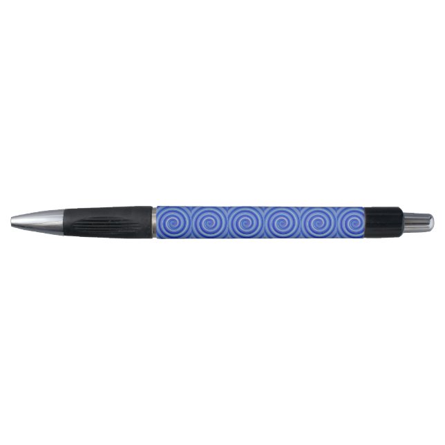 Fancy Blue Spiral Pen (Front)