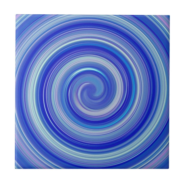 Fancy blue spiral tile (Front)