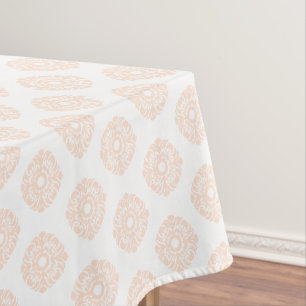 Fancy Blush Peach Pattern Tablecloth