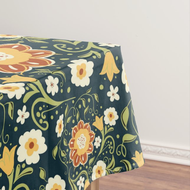 Fancy Boho Flowers Tablecloth (In Situ)