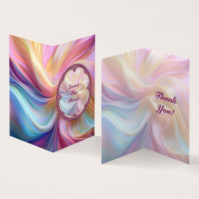 Fancy Border Colourful Pastel Silk Personalize (Inside and Outside)