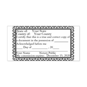 Fancy Border Notary Public Copy Stamp