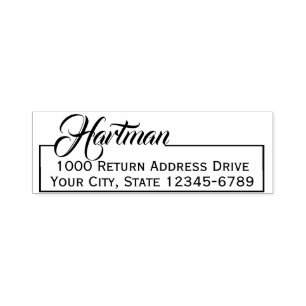 Fancy Boxed Return Address Self-inking Stamp