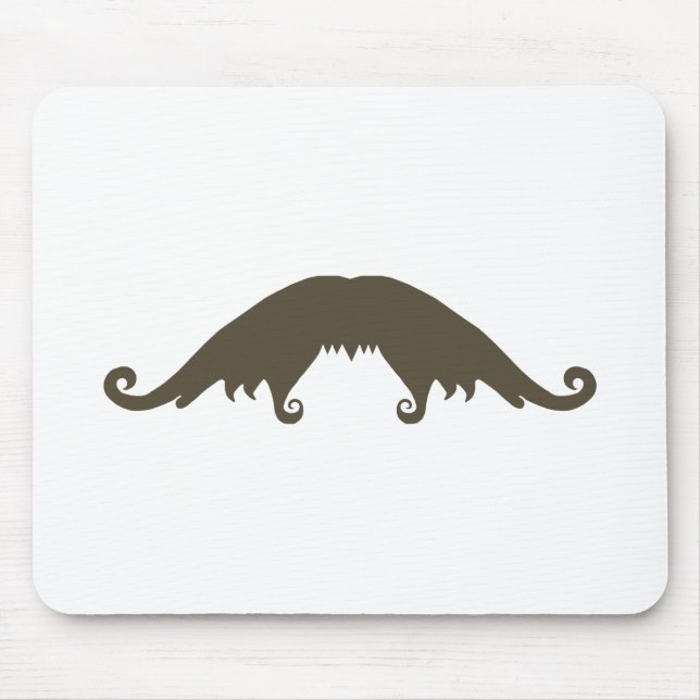 Fancy Brown Moustache Mouse Pad (Front)