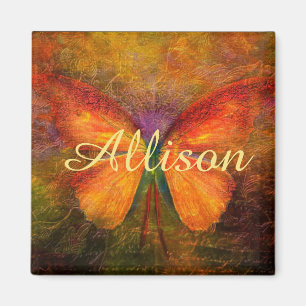 Fancy butterfly personalized   magnet