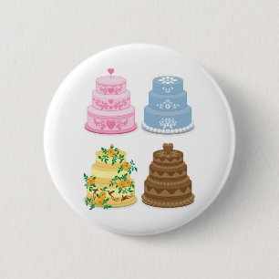 Fancy cakes 2 inch round button