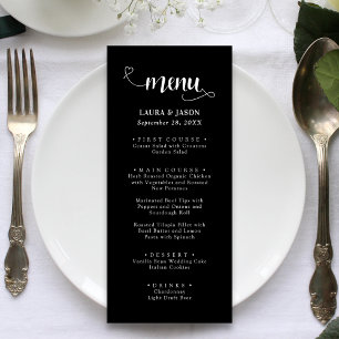 Fancy Calligraphy Script Rustic Wedding Menus