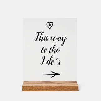 Fancy Calligraphy This Way to the I Do's Wedding