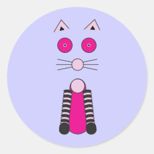 Fancy CAT Classic Round Sticker