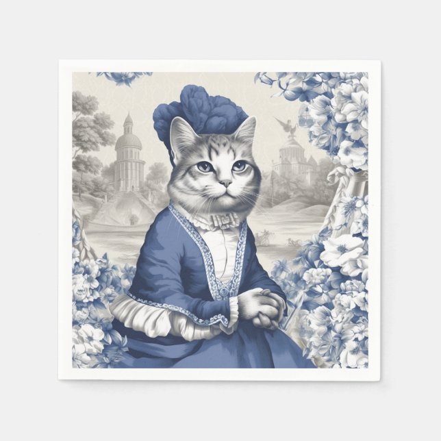 Fancy Cat Cocktail Napkins (Front)