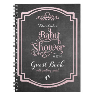 Fancy Chalkboard Look Baby Shower Guest Book