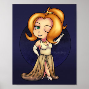 Fancy Chibi Girl Poster