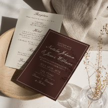 Fancy Chocolate Brown Old Money All In One Wedding
