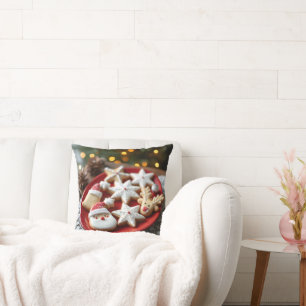 Fancy Christmas Cookies Throw Pillow