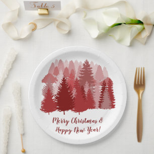 Fancy Christmas Tree 9" Paper Plate