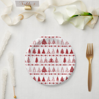 Fancy Christmas Tree Paper Plate