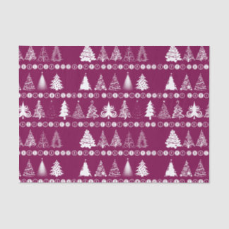 Fancy Christmas Tree Purple Tissue Paper