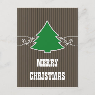 Fancy Christmas Tree Swirls Postcard