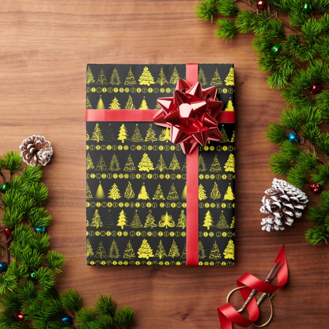 Fancy Christmas Tree Wrapping Paper (Holiday Gift)