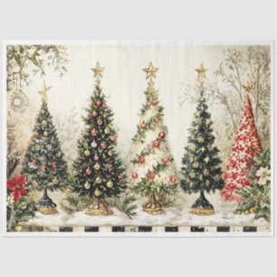 Fancy Christmas Trees Tissue Paper