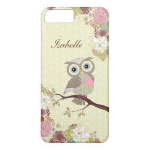 Fancy Cocking Head Owl in Flowers iPhone 7 Plus iPhone 8 Plus/7 Plus Case