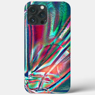 Fancy colours red to green faded & digital scratch iPhone 13 pro max case