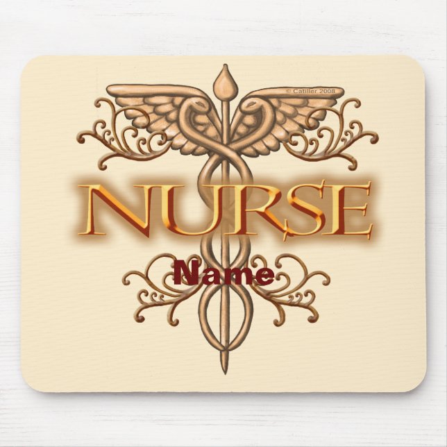 Fancy copper caduceus nurse  mouse pad (Front)