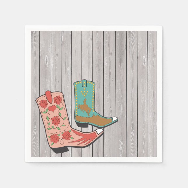 Fancy Cowboy Boots Napkin (Front)