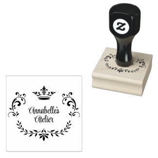 Fancy Crown Wreath Customizable Product Stamp