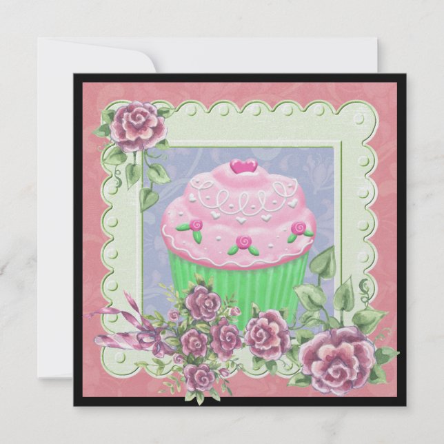 Fancy Cupcake Invitation - SRF (Devant)