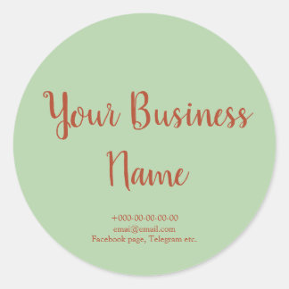 Fancy custom product green and orange classic round sticker